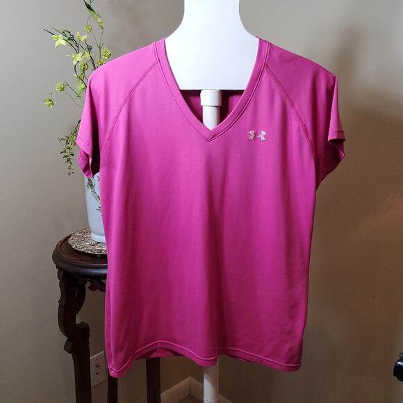 Under Armour Women's Dri-Fit Fuchsia Color Size L - Picture 2 of 8